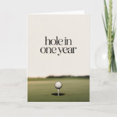 Minimalist Golf Birthday Card for men  カード (正面)