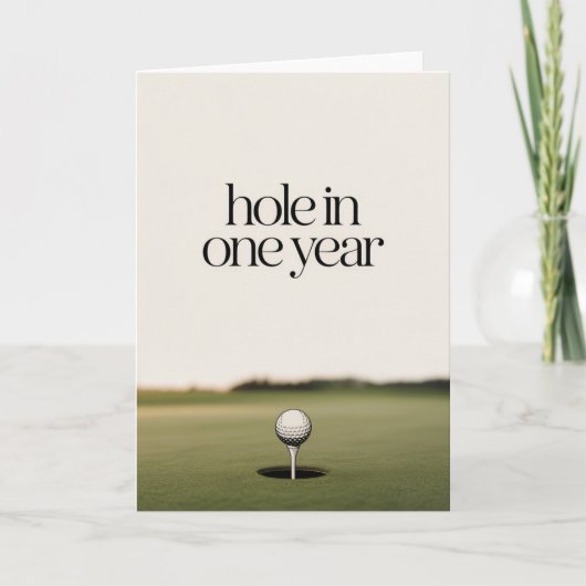 Minimalist Golf Birthday Card for men  カード (正面)