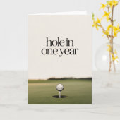 Minimalist Golf Birthday Card for men  カード (黄色い花)
