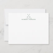 Minimalist Golf Green Stationery Note Card 招待状 (正面)