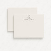 Minimalist Golf logo Ivory Stationery Note Card 招待状
