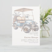 Minimalist Golf Theme Lets Par-Tee Baby Shower 招待状 (スタンド正面)