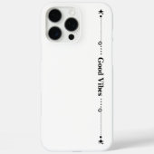 Minimalist "Good Vibes" Celestial White iPhone Cas Case-Mate iPhoneケース (裏面)