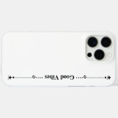Minimalist "Good Vibes" Celestial White iPhone Cas Case-Mate iPhoneケース (裏面 (横))