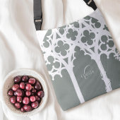 Minimalist Gothic Window Calligraphy Sage クロスボディバッグ