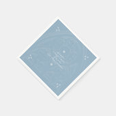 Minimalist Gothic Winter Fairytale Christmas Blue スタンダードカクテルナプキン (角)