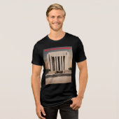 Minimalist Government Center Columns Bella+Canvas トライブレンドTシャツ (正面全面)