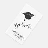 Minimalist Grad Cap Black & White Graduation (コーナー)