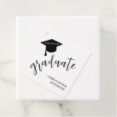 Minimalist Grad Cap Black & White Graduation フェイバータグ (インサイチュ)
