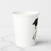 Minimalist Grad Cap Black & White Graduation 紙コップ (右)
