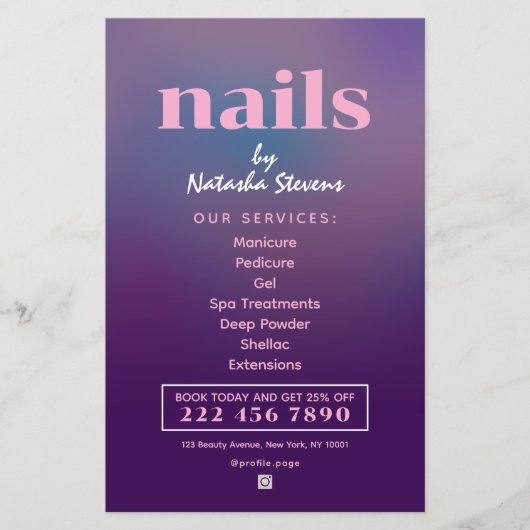 Minimalist gradient nail technician  チラシ (正面)