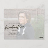 Minimalist Graduate Modern Simple Photo Script ポストカード (裏面)