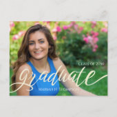 Minimalist Graduate Modern Simple Photo Script ポストカード (正面)