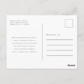 Minimalist Graduate Senior Grad Photo Announcement ポストカード (裏面)