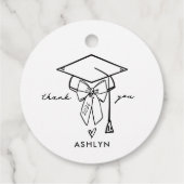 Minimalist Graduation Cap with Bow Custom フェイバータグ (裏面)