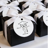 Minimalist Graduation Cap with Bow Custom フェイバータグ