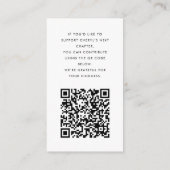 Minimalist Graduation Fund QR Enclosure Card エンクロージャーカード (裏面)
