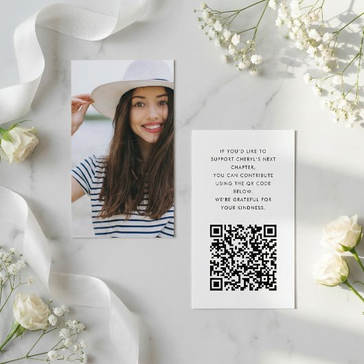 Minimalist Graduation Fund QR Enclosure Card エンクロージャーカード
