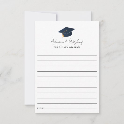 Minimalist Graduation Icon Advice ノートカード (正面)