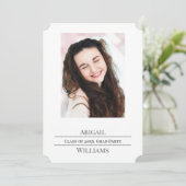 Minimalist Graduation Party Photo  招待状 (スタンド正面)