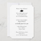 Minimalist Graduation Party Photo  招待状 (裏面)