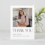 Minimalist Graduation Photo サンキューカード (スタンド正面)