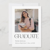 Minimalist Graduation Photo 案内状 (正面)