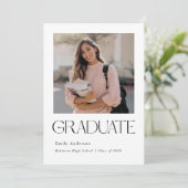 Minimalist Graduation Photo 案内状 (スタンド正面)