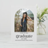 Minimalist Graduation Photo Party Invitation 案内状 (スタンド正面)