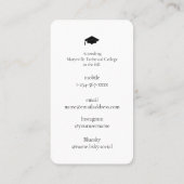 Minimalist Graduation Photo Style コーリングカード (裏面)