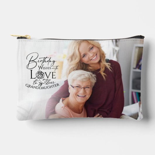 Minimalist Granddaughter Typography Photo アクセサリーポーチ (正面)
