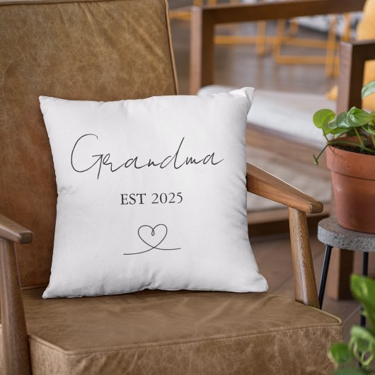 Minimalist Grandma EST Year | Custom Pillow クッション