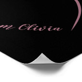 Minimalist Grandma With Grandkids Names And Heart ポスター (角)