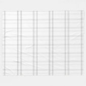  Minimalist Graph Paper Grid Pattern フリースブランケット (正面(横))
