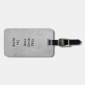 Minimalist Gray Concrete Black Script and Text ラゲッジタグ (正面横)