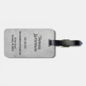 Minimalist Gray Concrete Black Script and Text ラゲッジタグ (裏面横)