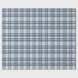 Minimalist Gray & Silver Winter Plaid ラッピングペーパー