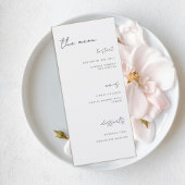 Minimalist Gray Wedding Menu メニュー