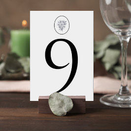 Minimalist Gray Wedding Table Number Card テーブルナンバー