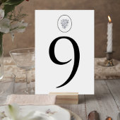 Minimalist Gray Wedding Table Number Card テーブルナンバー