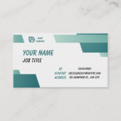 Minimalist Green and White Professional Business C 名刺 (正面)