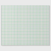 Minimalist Green & Blue Grid PatternWrapping Paper ラッピングペーパー (フラット)