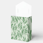 Minimalist Green Botanical Leaves Pattern  フェイバーボックス (オープン)