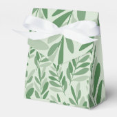 Minimalist Green Botanical Leaves Pattern  フェイバーボックス (正面サイド)
