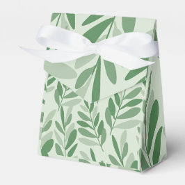 Minimalist Green Botanical Leaves Pattern フェイバーボックス