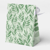 Minimalist Green Botanical Leaves Pattern  フェイバーボックス (裏面サイド)