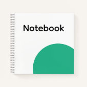 Minimalist Green Circle Notebook  ノートブック (正面)