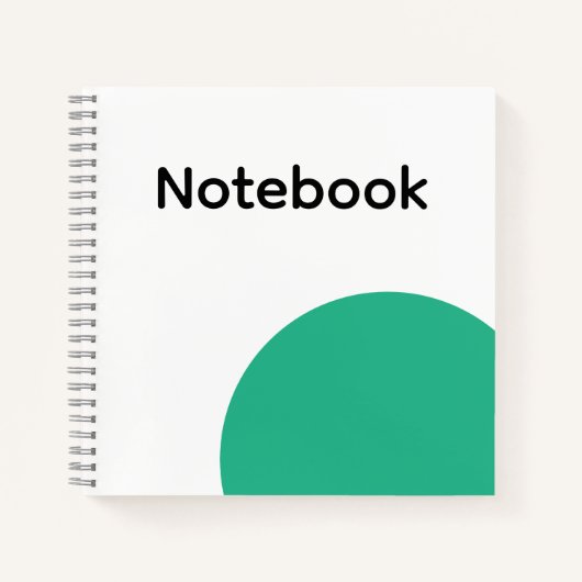 Minimalist Green Circle Notebook  ノートブック (正面)