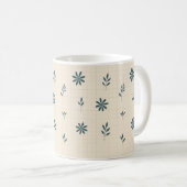 Minimalist Green Floral Classic Mug コーヒーマグカップ (正面右)