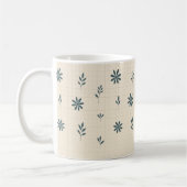 Minimalist Green Floral Classic Mug コーヒーマグカップ (左)